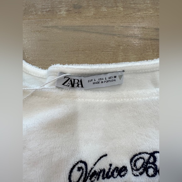 Zara Text Terrycloth Venice Beach Los Angeles crop tank top - Picture 8 of 11